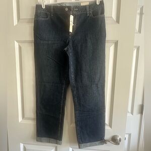 Talbots Dark Indigo Jeans with Contrast Stitching